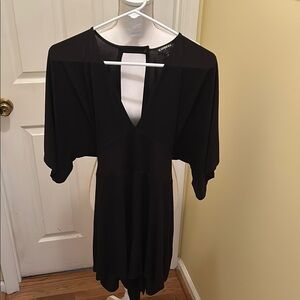 Black V-Neck Dress
